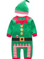Unisex Baby Holiday Elf Long/Short Sleeved Costume Romper