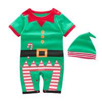 Unisex Baby Holiday Elf Long/Short Sleeved Costume Romper