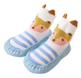 Unisex Baby Toddler Animals Print Cotton Socks Slipper Anti-Slip Crib Shoes - Sold per 1 Pair