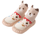 Unisex Baby Toddler Animals Print Cotton Socks Slipper Anti-Slip Crib Shoes - Sold per 1 Pair