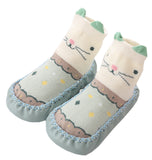 Unisex Baby Toddler Animals Print Cotton Socks Slipper Anti-Slip Crib Shoes - Sold per 1 Pair
