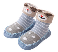 Unisex Baby Toddler Animals Print Cotton Socks Slipper Anti-Slip Crib Shoes - Sold per 1 Pair