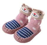 Unisex Baby Toddler Animals Print Cotton Socks Slipper Anti-Slip Crib Shoes - Sold per 1 Pair